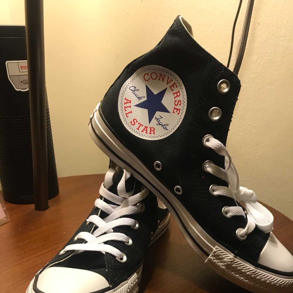 NEW black Converse chuck taylor high top shoes